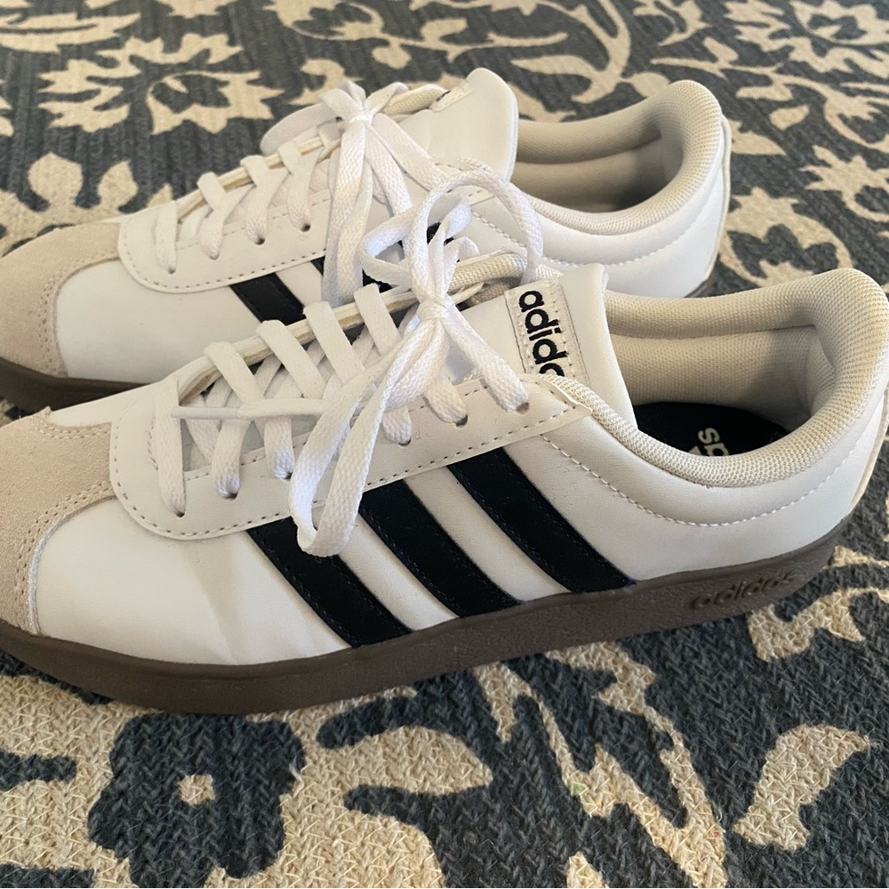 Adidas White and Black Sneakers Classic Design